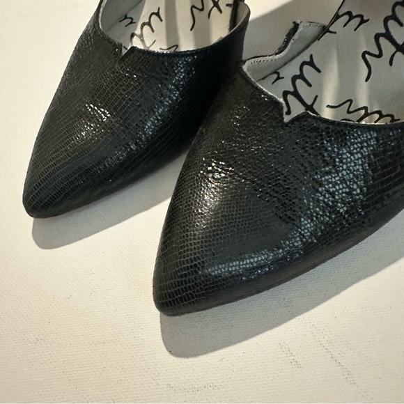 Un Tour en Ville Elegant Black Leather Women's Heels Tissage Satine 39 / 8.5 US - Picture 8 of 12